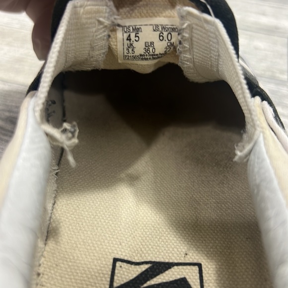 Vans Classic Unisex Size 4.5 US Slip On Checkerboard Canvas White Black Shoes - Picture 16 of 16